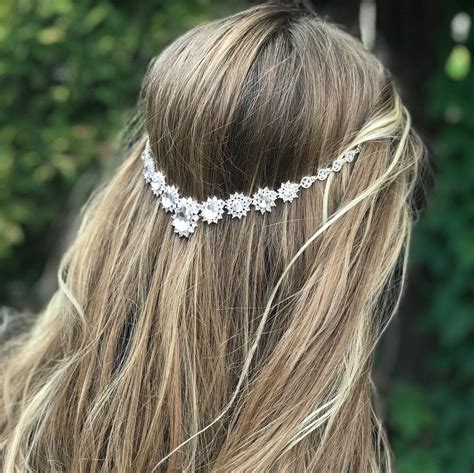 Rhinestone Hair Accessory Perfect For Prom, Silver Crystal Head Piece ...