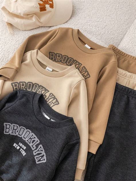 SHEIN 6pcs/Set Baby Boys/Girls Cute Casual Letter Print Long Sleeve ...
