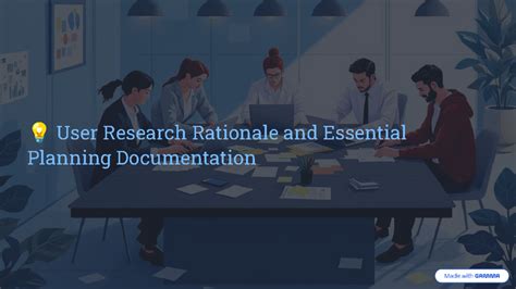 User Research Rationale & Planning Docs D - Studocu