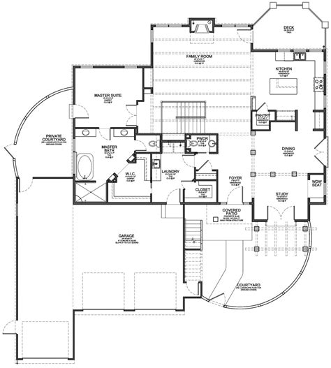 Santa Fe Style House Plan - EVstudio