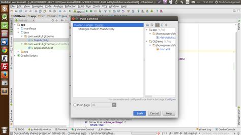 Android Studio Import From GitHub 的图像结果