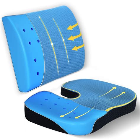 Grin Health Ultimate Pro Seating Combo Seat Cushion & Lumbar Backrest ...
