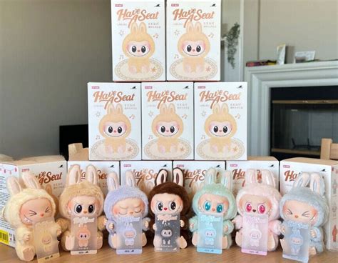 POP Mart Labubu Monster With Seat Summer Party Macaron Plush Toy ...