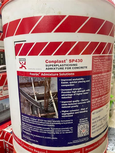 Fosroc_Conplast SP430 Superplasticising Concrete Admixture, 20L, High ...