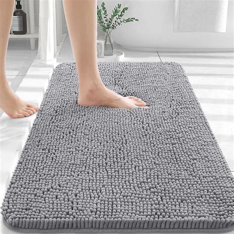 OLANLY Bathroom Rugs 30x20, Extra Soft Absorbent Chenille Bath Rugs ...