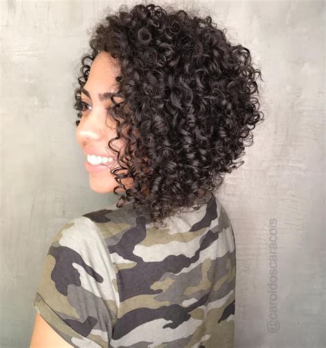 Stacked Bob with Tight Curls | Curly bob hairstyles, Haircuts for curly ...