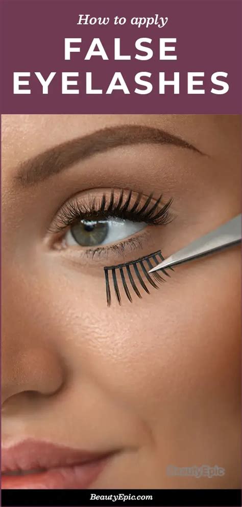 How to Apply False Eyelashes 的图像结果