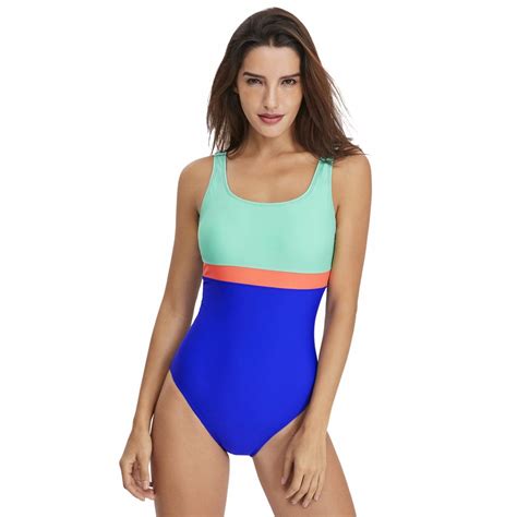 Lopsie TEMPTATION Women's Athletic One Piece Swimsuits Racing Training ...