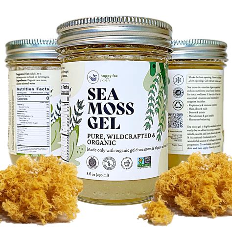 HAPPY FOX Organic Sea Moss Gel Made from Real Seamoss & Alpine Mineral ...