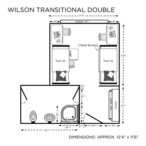 Wilson Transitional Room Floorplan | Live On - Michigan State University