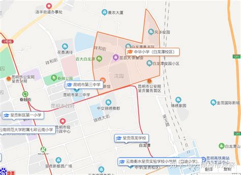 2019昆明重点小学划片招生范围（地图版）_小区