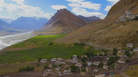 India - Spiti Valley Village and Himalayan Landscape in 4K
