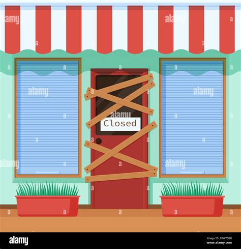 Boarded up and closed for business Stock Vector Images - Alamy