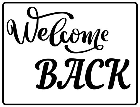 Free Printable Welcome Back Sign Templates [PDF, Word]