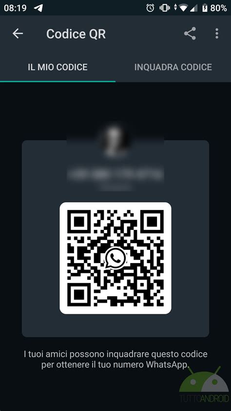 Aggiungere un contatto rapidamente con i QR su WhatsApp Beta