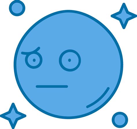 Confused Blue Line Filled Icon 38901926 Vector Art at Vecteezy