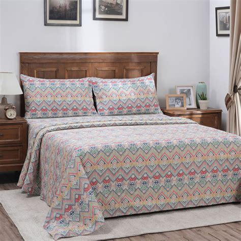 Buy MASPAR Indigenous Artisan Cotton 300TC Printed 3Pcs Super King ...