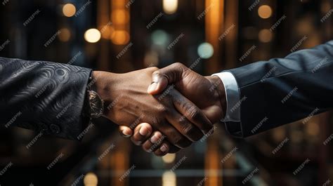 Premium Photo | Professional handshake between two businessmen sealing ...