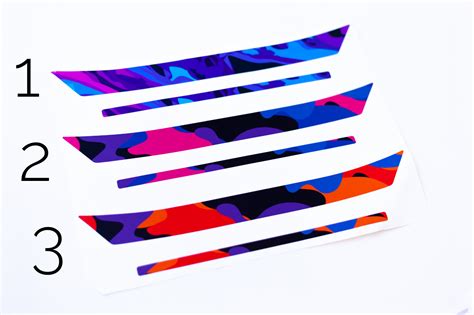 CAMUFLAGE Helmet Visor Stripe (Karting, Motorsport, Moto) – 33 stickers