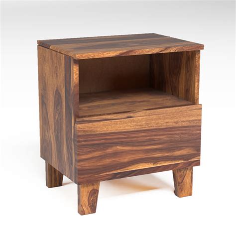 Yuco Sheesham Wood Bedside Table in Honey Finish– WOODPEEL FURNITURE ...