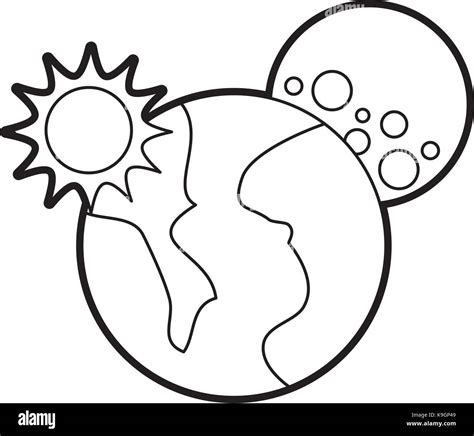 The Moon And Earth Sun Art