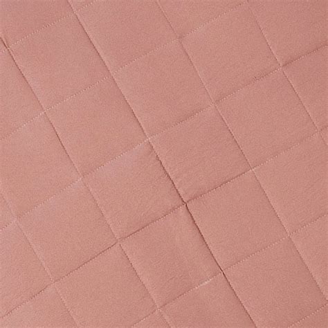 Honeybloom 7-Piece Pink Waffle Design with Raw Edge Comforter Set, King