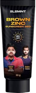 Elemnt Sports Science Sunscreen - SPF 50 PA+++ Brown Zinc Sunscreen ...