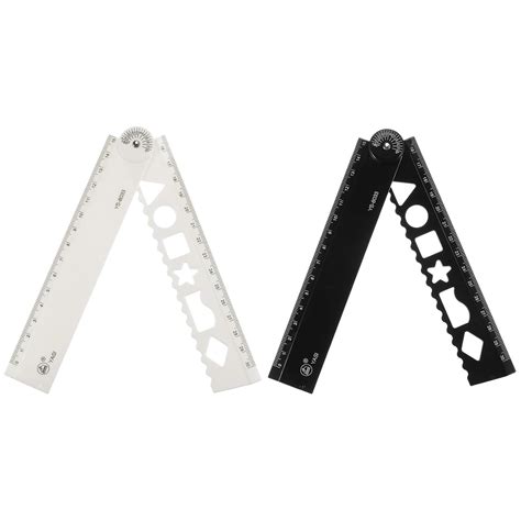 HARFINGTON 2pcs Folding Ruler 30cm Metric Polystyrene Foldable Angle ...
