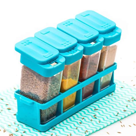 Buy E-Cosmos Kitchen 4 Pcs Sets Airtight Rasoi Box Spice Storage Jar ...