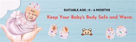 MOM'S Darling Newborn Baby Cotton Mitten Sets with Cap and Booties ...