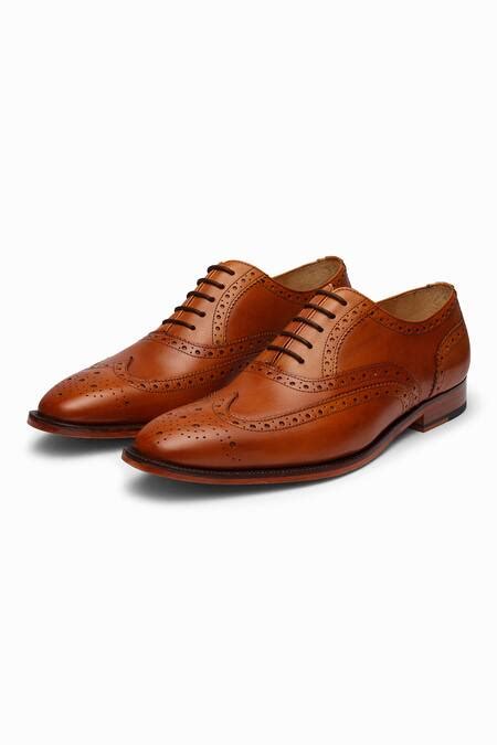 Buy Brown Plain Derby Perforated Shoes For Men by 3DM LIFESTYLE Online ...