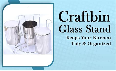 Craftbin Stainless Steel Glass Holder for Kitchen, Glass Stand for ...
