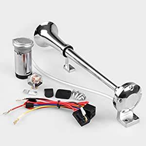 FLAWISH Truck Car Lorry RV Single Trumpet Air Horn Compressor 150db ...