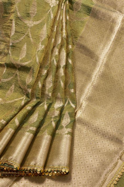 Banarasi Tissue Silk Sarees | Golden Tissue Banarasi saree – Avishya.com