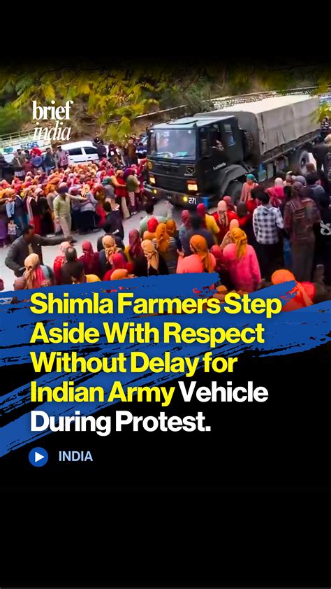 Shimla farmers step aside with respect without delay for Indian Army ...