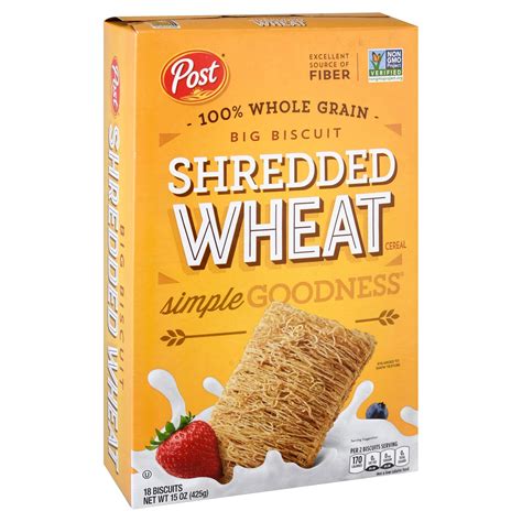 Post Original Shredded Wheat Big Biscuit - 15 OZ 12 Pack - StockUpExpress