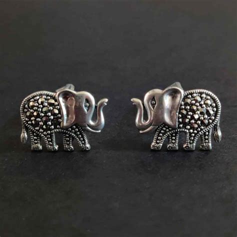 Buy Bejeweled Elephant Cuff Links Button Online – Mymotifs
