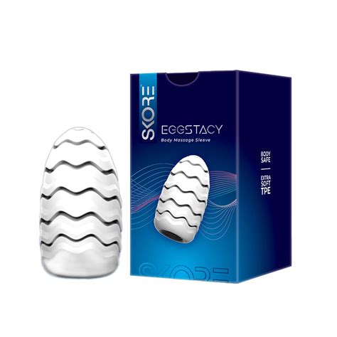 Skore Eggstacy Non-Powered Massage Sleeve For Men - Body-Safe TPE