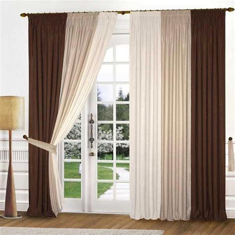 brown living room curtains