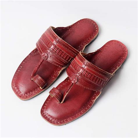 Cherry Red T-Strap Kolhapuri – Women’s Handmade Leather Sandal – Kalapuri