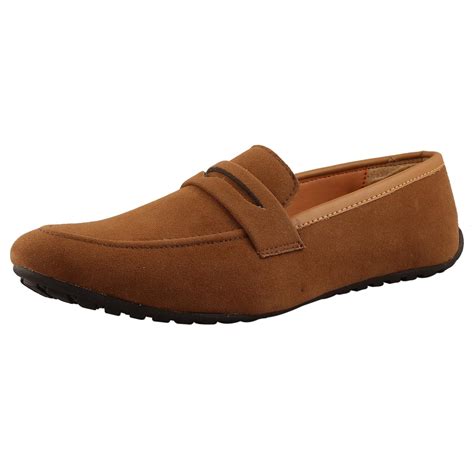 Buy Som International Men Suede Slip-On Casual Loafer(Brown, Size-6) at ...