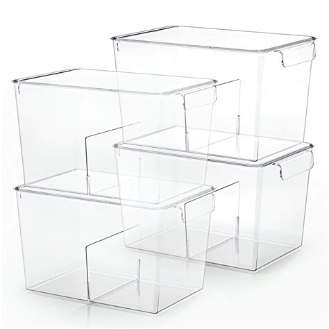 Walmart Stackable Clear Storage Bins with Lids, Large Plastic ...