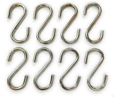Buy Ivaan Stainless Steel Thick S" Shape Heavy Duty Type S Hook Hanger ...