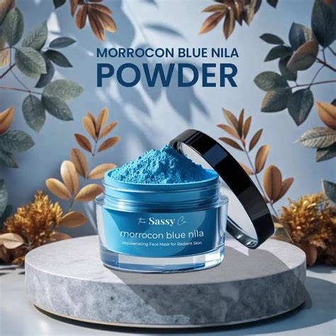 Moroccan Blue Nila Powder - Rejuvenating Face Mask for Radiant Skin ...
