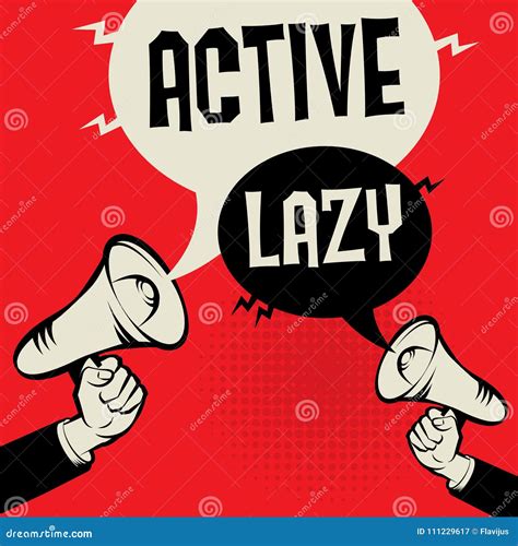 Active And Lazy Antonyms Word Card, Opposites Concept. Flashcard For ...