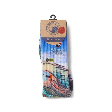 Winter Park Trail Map Socks