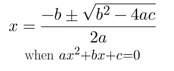 Image result for Quadratic Formula in Python Code