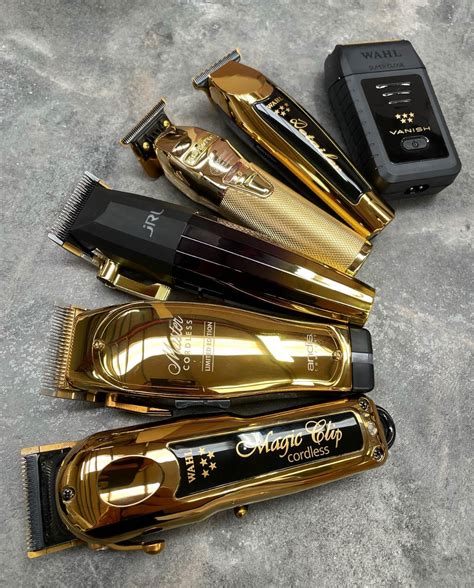 All gold everythaang! | Barber accessories, Barber equipment, Best barber