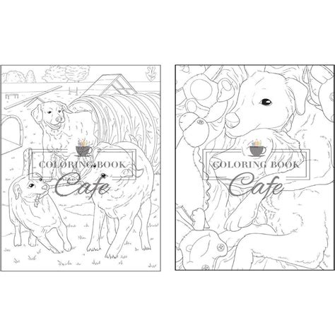 Buy Dogs and Puppies Coloring Book: An Adult Coloring Book Featuring ...