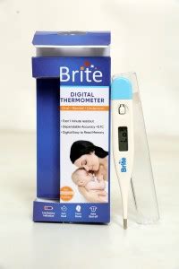 Brite Digital Thermometer With Quick Measurement of Oral & Underarm ...
